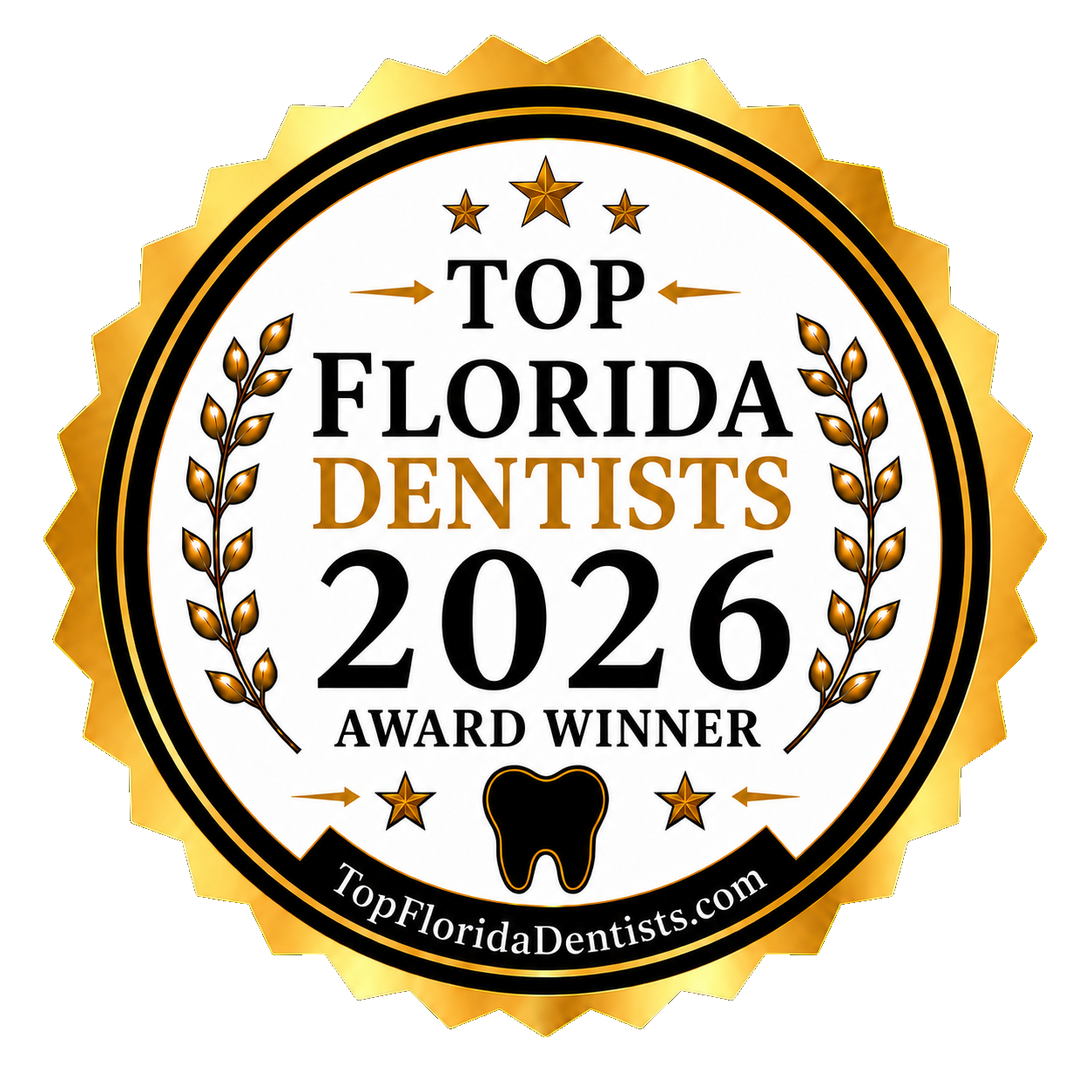 Top Florida Dentists 2026 badge